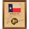 Image 1 : Apollo 13 Flown Texas Flag Signed by Lovell and Swigert