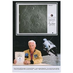 Gene Cernan's Apollo 17 Flown Lunar Landmark Map