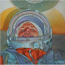 Mark Schuler Original 'First Man in Space' Painting
