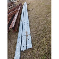 ONE LOT OF 36' GALVANIZED CHANNEL IRON (5 PIECES)