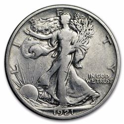 1921-S Walking Liberty Half Dollar VF