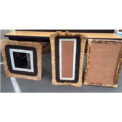LOT OF 3 NATIVE ART PICTURE FRAMES