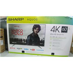 SHARP 60" 4K WIFI SMART TV - 7 DAY WARRANTY