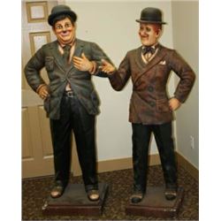 LIFE LIKE & LIFE SIZE LAUREL AND HARDY PAIR 6' TALL