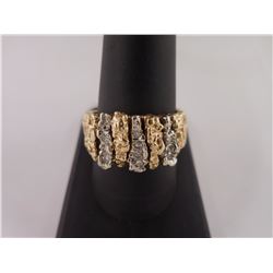 sz10 - 14kt Gold Nugget Ring -- Appraisal Included