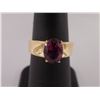 Image 1 : sz 6 - 14kt Gold Ring with Raspberry Garnet Stone