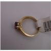 Image 3 : sz 6 - 14kt Gold Ring with Raspberry Garnet Stone