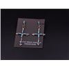 Image 2 : Turquoise Cross Silver Earrings
