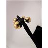 Image 5 : Heavy Solid Gold Barbell cufflinks