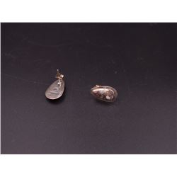 White Buffalo Silver Earrings