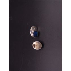 Blue Stone Silver Earrings