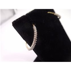 Hoop Earrings With 17 Diamonds Each