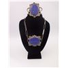 Image 1 : Charoite Bracelet and Silver Necklace Set