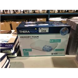 2 THERAPEDIC STANDARD SIZED MEMORY FOAM PILLOWS