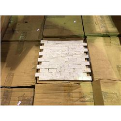 PALLET OF 300X300X15MM APPROX 288 PIECES KUTA BEIGE STONE WALL TILES