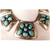 Image 2 : Signed S.S. & Turquoise Necklace w/Earrings
