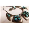 Image 4 : Signed S.S. & Turquoise Necklace w/Earrings
