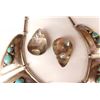 Image 6 : Signed S.S. & Turquoise Necklace w/Earrings