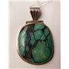 Image 1 : Large S.S. & Turquoise Pendant