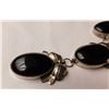 Image 2 : Signed Sterling Silver & Jet Necklace