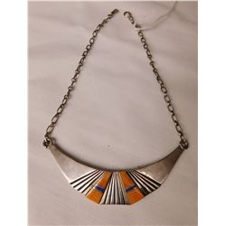 Sterling Silver Necklace w/Spondylus Shell