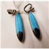 Image 7 : S.S. & Turquoise Feather Clip Earrings