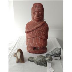 NWC Figure + 3 Eskimo Figures