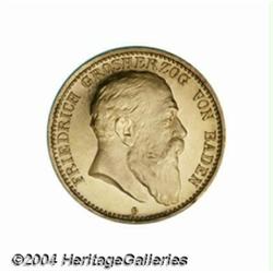 Baden. Friedrich I gold 10 mark 1903G, Bust