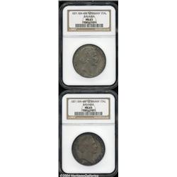 Bavaria. Two 1871 Ludwig II Talers as follows: