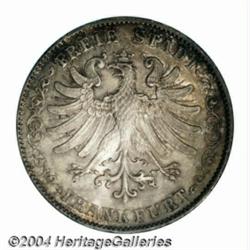 Frankfurt. Free State 2 taler 1844, Eagle Date