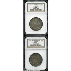 Prussia Talers including: 1861, KM488, MS64