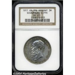 Schaumburg-Lippe. Georg 3 Mark 1911A, KM-Y206,