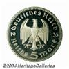 Image 2 : Third Reich. Hindenburg 5 Mark 1935F, KM86,