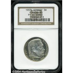 Third Reich. Hindenburg 5 Mark 1937G, KM86,