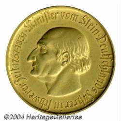 Westphalia Billion mark 1923 struck in gold