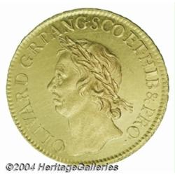 Cromwell gold 50 Shillings 1656. S-3224.