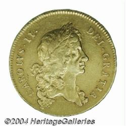 Charles II gold 5 Guineas 1678/7, S-3328.