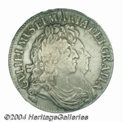 William & Mary crown 1691, S-3433. First "I"