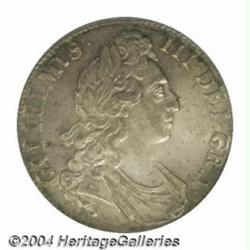 William III Crown 1695, S-3470. 1st bust. MS62