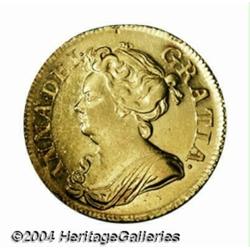 Queen Anne gold Guinea 1713, S-3574. 3rd bust.