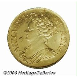 Queen Anne gold Guinea 1713, S-3574. 3th bust.