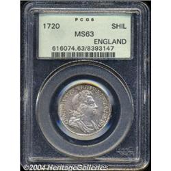 George I Shilling 1720, S-3646. MS63 PCGS.