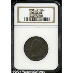 George II copper Halfpenny 1752, S-3719. Old