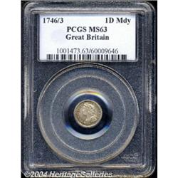 George II silver Maundy Penny 1746/3, S-3715A.