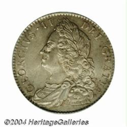 George II Halfcrown 1751, S-3696. Old head.