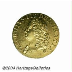 George II gold Guinea 1750, S-3680. Old head.