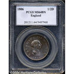 George III Halfpenny 1806, S-3781. No berries.