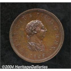 George III Proof Halfpenny 1806, S-3781.