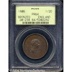 George III Proof Halfpenny 1806, S-3781. PR64