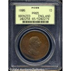 George III Proof Penny 1806, S-3780. PR65